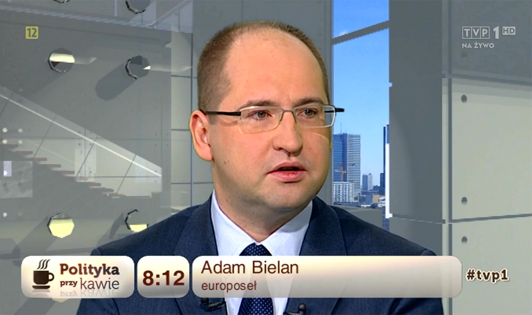 Adam Bielan gościem programu „Polityka przy kawie” w TVP1